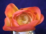 Vintage Millinery Flower Hat Ranunculus Red Orange NP6