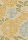 5x8 Milliken Peony Garden Vanilla Country Flowers Area Rug - Approx 5'4"x7'8"