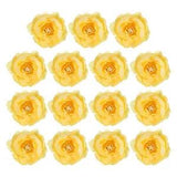 30Pcs Artificial Flower Head Fake Flowers Heads Bulk Silk Peony Heads Yellow