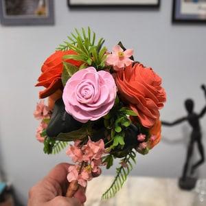 Peachy Pink Romantic Rose Bouquet! Bouquet of roses and more - fits vases 6 1/2 inches and up