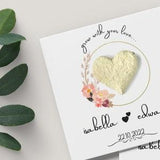 Eco Friendly Love Grows Plantable Cards, Wildflower Seed Wedding Favors, Personalized Love Grows Seed Paper