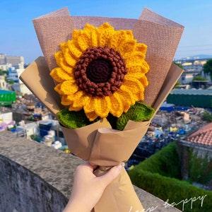 Gift for her,Father's Day Gift,Bridesmaid Gifts,Crochet Flowers,crochet bouquet,crochet plant,Crochet Sunflower,Floral Arrangements