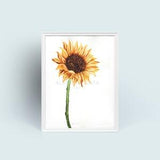 Sunflower Series No. 1 Original Watercolor Impression Painting, Yellow Spring Flower Home Wall D??cor Hangings Gift