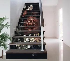 3D Peony Flowers 8503 Stair Risers Decoration Photo Mural Decal Wallpaper Rom