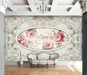 3D Peony Flowers 7451NA Wallpaper Wall Murals Wall Paper Wall Print Mural Romy