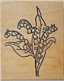 LILY OF THE VALLEY Me and Carrie Lou Rubber Stamp Brand NEW! 1999 flower floral