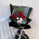 Handmade rose flowers bouquet, crochet flower bouquet, bouquet for friend, valentine??s day and mother day, handmade rose knitted flowers