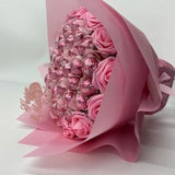 Large Mother??s Day Lindt Lindor Chocolate & Flowers Hand-Tied Bouquet Gift.