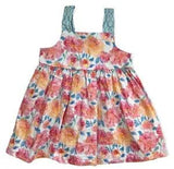 Ricrac & Ruffles 3T Tunic Top Watercolor Flowers Pink Orange Peonies -44