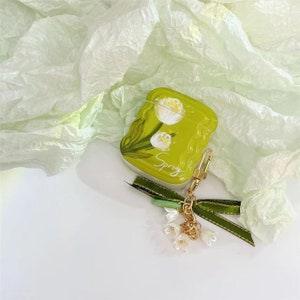 Bell orchid AirPods 1&2 Case AirPods 3 case Green AirPods Pro Case Flower case GIFT