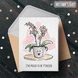 Funny Mothers Day Orchid Card 