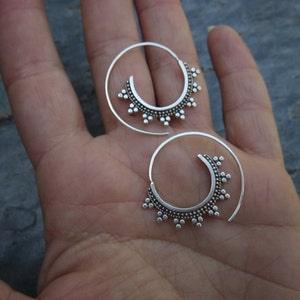 Tribal Spiral Hoops