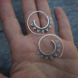 Tribal Spiral Hoops