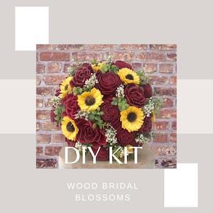 DIY Radiance of Roses Collection- DIY Wood Flower Bouquet, Red Rose Bouquet, Sunflower Bouquet