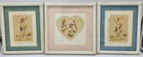 3 Piece Signed / Framed Pressed Flower Art "Wildflowers" - Mothers Day Gift Idea