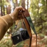 Sequoia National Park Inspired Camera Strap, Outdoor Adventure, Simple Color Green, Photography Accessories, Travel Souvenir, Vegan Leather