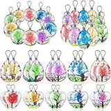 Dried Flower Pendant Dried Flower Tree Charms Resin  Lacework Transparent Glass