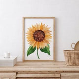 Sunflower Print Floral Nature Artwork Yellow Painting Ideas For Every Room A5 A4 A3 A2