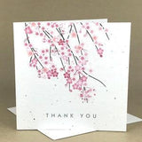 Plantable Eco-Friendly Seeded Card / Cherry Blossoms Thank You