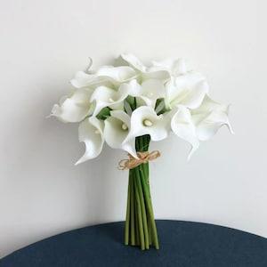 Artificial Calla Lily Bouquet, Small Flower Bundle, Wedding Party Floral, Lounge Decoration, Home Fake Plant, Indoor Arrangement, for Table