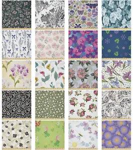 Ambesonne Vivid Floral Microfiber Fabric by The Yard for Arts and Crafts