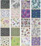 Ambesonne Vivid Floral Microfiber Fabric by The Yard for Arts and Crafts