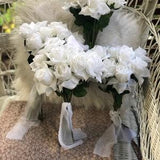 White latex rose, bouquets