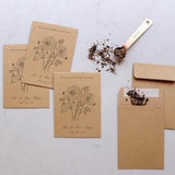 Wildflower Envelopes | Wildflower Wedding Favors, Printed Seed Envelopes, Custom Wedding Favor, Wildflower Seed Packets with Seeds