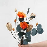 Cotton Gardenia Flower Bouquets Wedding Favor Holiday Gift Natural Dried Flowers