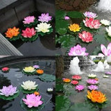 Water Lily Floating Lotus DIY Fake Plant Home Outdoor Decor Lotus Flower Plastic