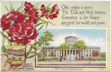 "Scarlet Carnation" Ohio State Flower and Capitol at Columbus Postcard