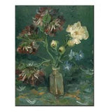 Van Gogh -Still Life Vase with Myosotis and Peonies,Hand painted Oil painting Re