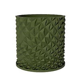 Planter Pot With Drainage, Avocado Green Knurl Design for Small and Large Plants [Water Plate Included] Outdoor and Indoor use Plant Pot