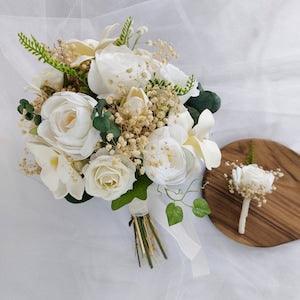 White  Bridal Bouquet, White Peony Bouquet,Dried Flowers  Bridal Bouquet,Bridal bouquet, Bridal accessories,Wedding bouquet