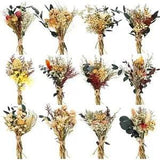 12 Pcs Boho Dried Flower Bouquet Mini Wedding Handmade Dry Flowers Decor for