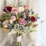 Dreaming Bridal Bouquet l Dried Roses Bouquet l Boho Bouquet