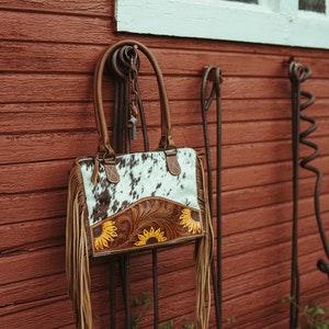 The Avery Sunflower Purse, Concealed Carry, A Haute Southern Hyde by Beth Marie Exclusive Cowhide