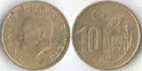 Turkey 1996 10 Bin Lira KM# 1027.1 Atat???rk Carnation Flower Mintage: 119,572,000
