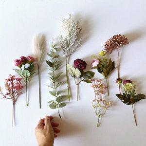 Small Artificial Flowers, Artificial Flower Bouquet DIY, Artificial Arrangement, Everlasting Flowers, DIY Centerpiece, Small Mason jar