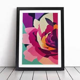 Peony Flower Suprematism Framed Wall Art Poster Print Home Decor Picture Large