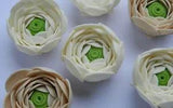 6 edible RANUNCULUS flower cake decorations TOPPER wedding BIRTHDAY christening