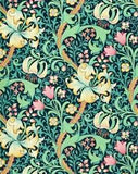 SANDERSON CURTAIN FABRIC DESIGN Golden Lily Velvet 1.1 METRES GALACTIC INK