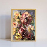 Peonies painting Abstract flowers Original art Impasto flowers