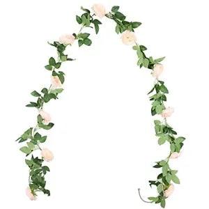 8.2Ft Artificial Peony Flower Garland Hanging Greenery Vine Silk Floral Vine