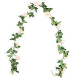 8.2Ft Artificial Peony Flower Garland Hanging Greenery Vine Silk Floral Vine