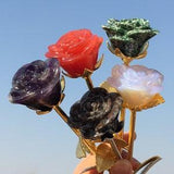 Crystal Rose,Crystal Flower,Crystal Jewelry,Mineral samples,Home Decoration,Reiki Heal,Christmas Gift,Bouquet of Roses,Valentines Gift