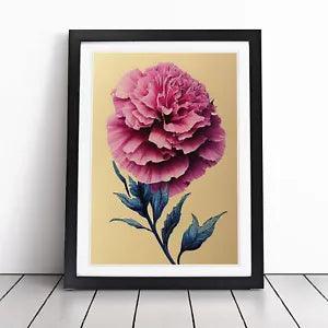 Watercolour Carnation Flower Framed Wall Art Poster Print Picture Large