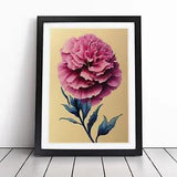 Watercolour Carnation Flower Framed Wall Art Poster Print Picture Large