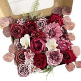 Artificial Flowers Combo Box Set Dahlia Peony Hydrangea Silk Fake Flowers Mix