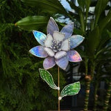 Stained glass flower Lavender Iridescent, Sun catcher, Table plant decor, Garden stake,  Christmas wedding gift